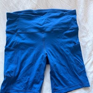 Lululemon Athletica Vibrant Blue Bike Shorts